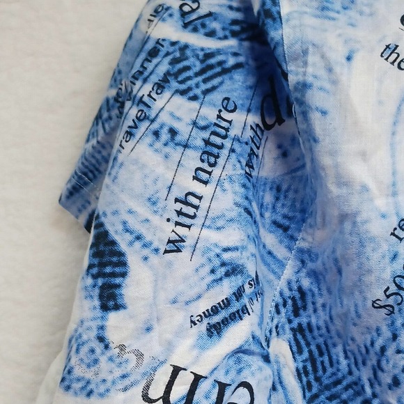 Blue Gear Shirt Men's Size Large‎ Slim Fit Small Button Front Blue - Picture 6 of 12